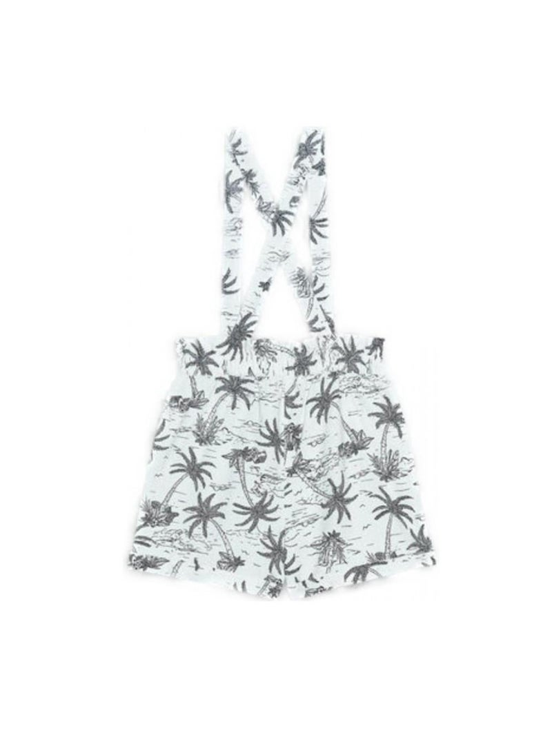 Calções de Ganga com Alças para Menina Teddy Smith Chou Cru/Preto Ecru - Kiabi