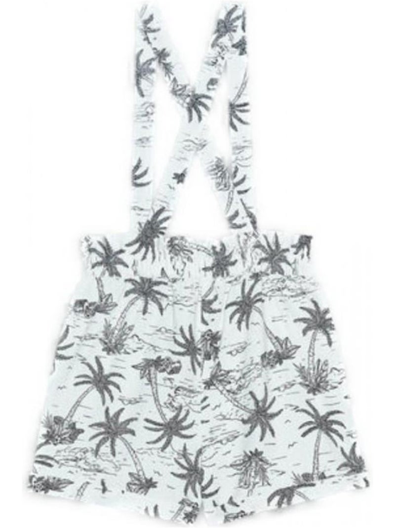 Calções de ganga com alças para menina teddy smith chou cru/preto Ecru - Kiabi