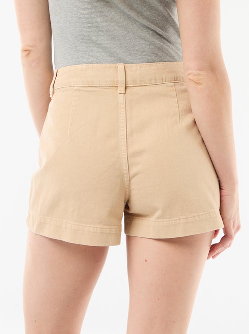 Calções de ganga com bolsos entrançados - Kiabi