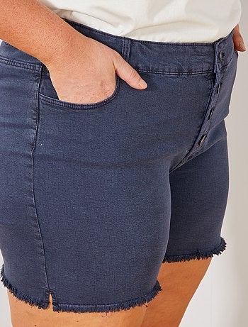 Calções de ganga com botões - Kiabi