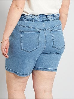 Calções de ganga com botões - Kiabi