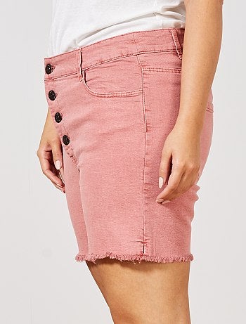 Calções de ganga com botões - Kiabi