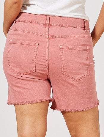 Calções de ganga com botões - Kiabi