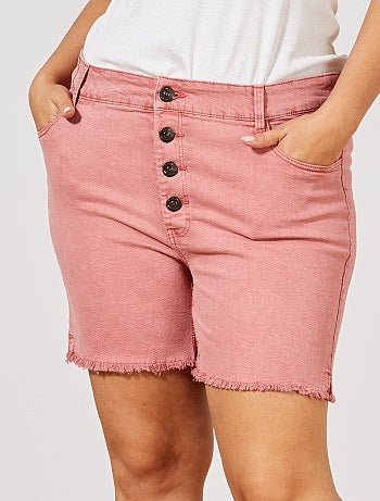 Calções de ganga com botões - Kiabi