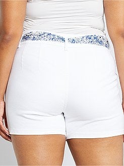 Calções de ganga com cinto - Kiabi