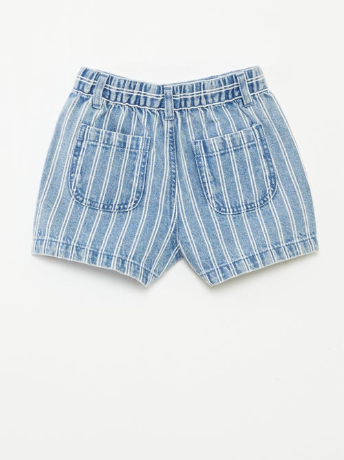 Calções de ganga com cintura subida - Kiabi