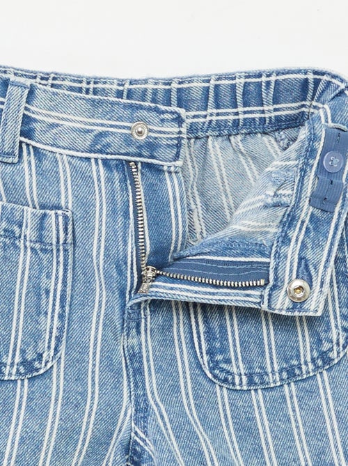 Calções de ganga com cintura subida - Kiabi