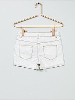 Menina 3-12 anos - Calções de ganga com dobra - Kiabi