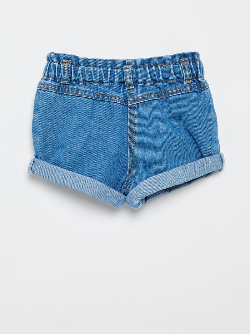 Calções de ganga com motivo de coração Vermelho - Kiabi
