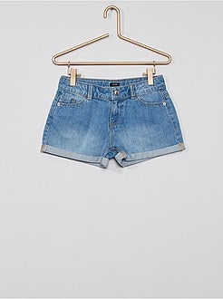 Calções de ganga de conceção ecológica - Kiabi