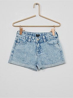 Calções de ganga de conceção ecológica - Kiabi