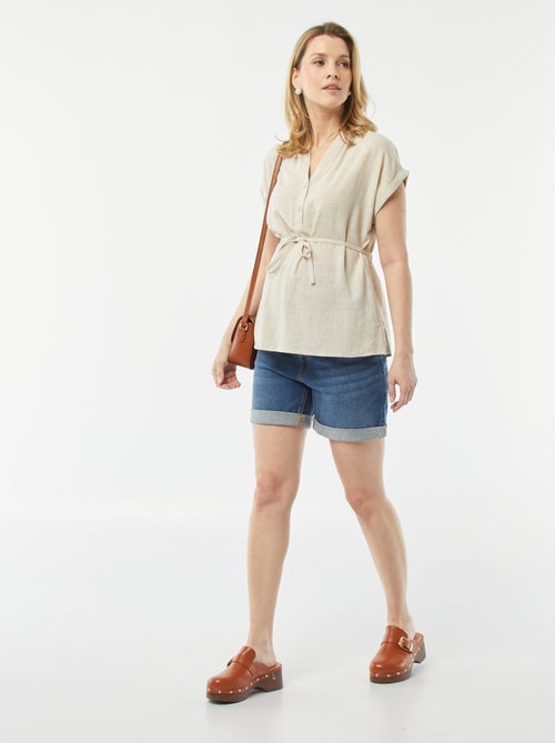 Calções de ganga de grávida - Kiabi