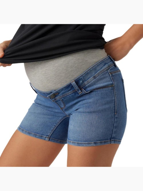 Calções de Ganga de Grávida Slim Azul para Mulher Mamalicious Rome - Kiabi Calções de Ganga de Grávida Slim Azul para Mulher Mamalicious Rome - Kiabi
