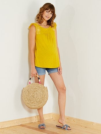 Calções de ganga de gravidez - Kiabi