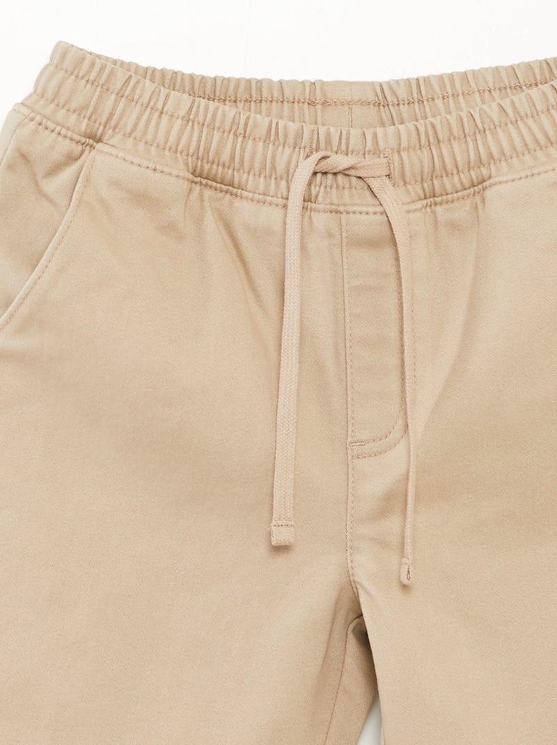 Calções de ganga de tricô bege - Kiabi