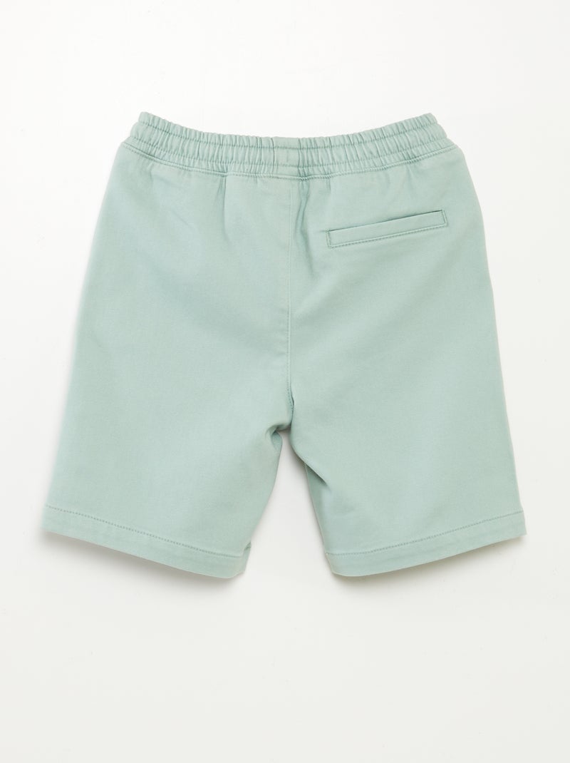 Calções de ganga de tricô VERDE - Kiabi