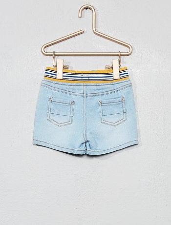 Calções de ganga elástica - Kiabi