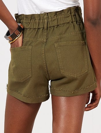 Calções de ganga elástica - Kiabi