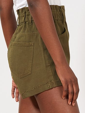 Calções de ganga elástica - Kiabi