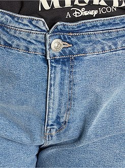 Calções de ganga elástica + cinto - Kiabi