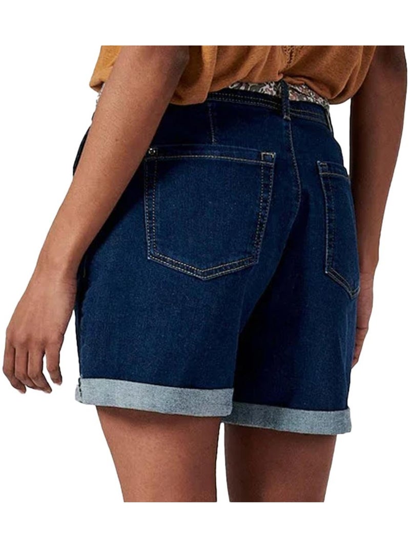 Calções de ganga escura femininos kaporal vaure Azul-jeans - Kiabi