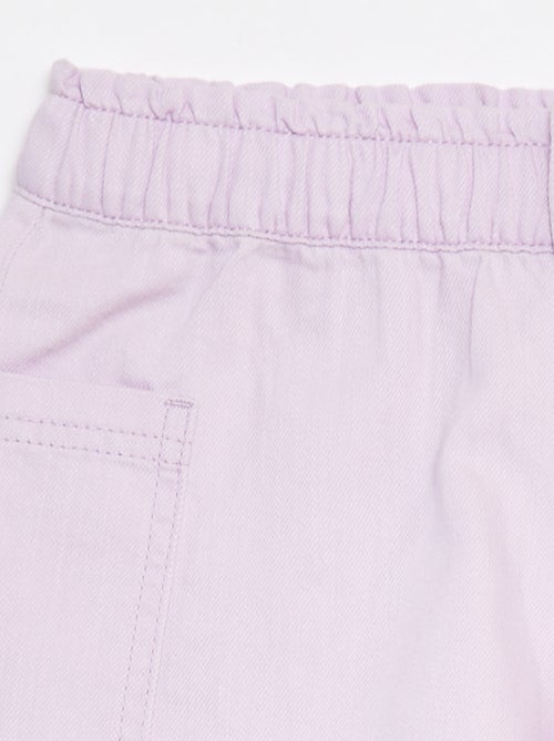 Calções de ganga lisos com bolsos - Kiabi