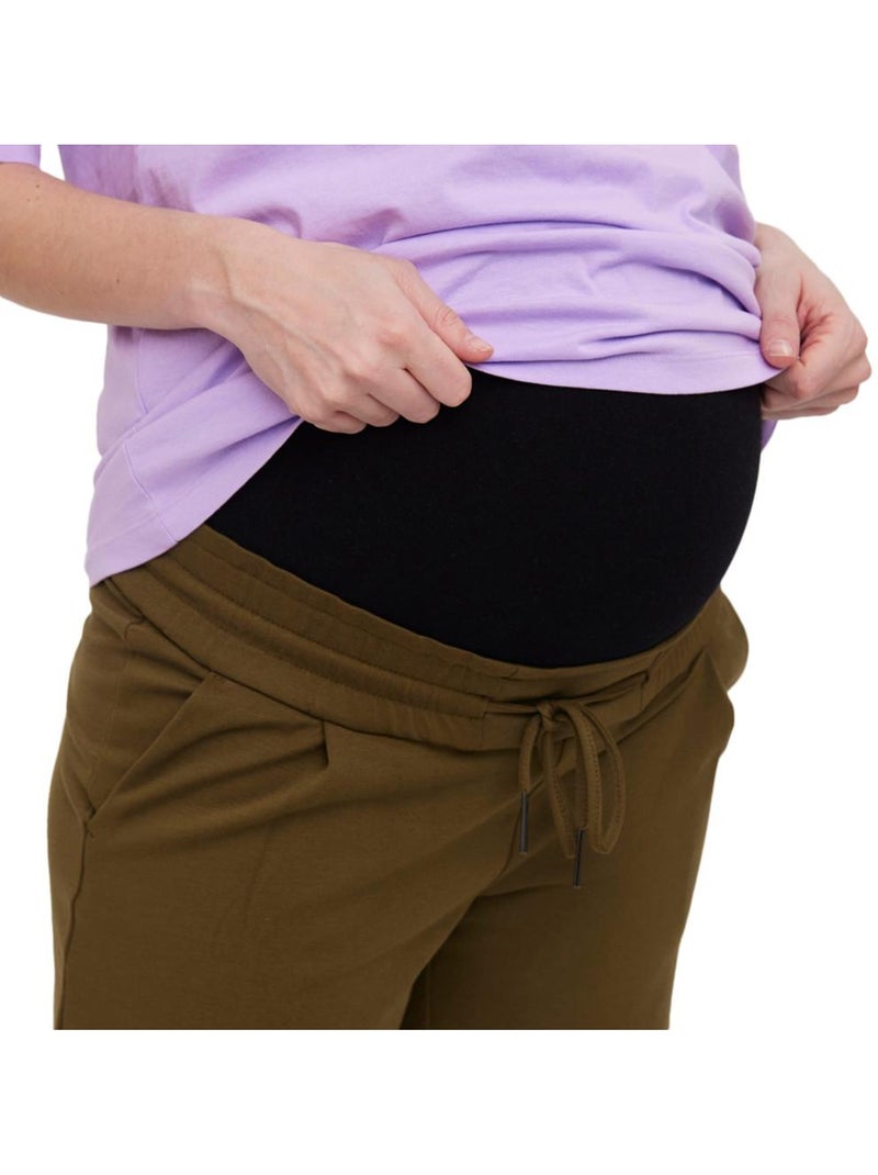 Calções de Gravidez Caqui com Folhos Vero Moda Maternity Verde cáqui claro - Kiabi