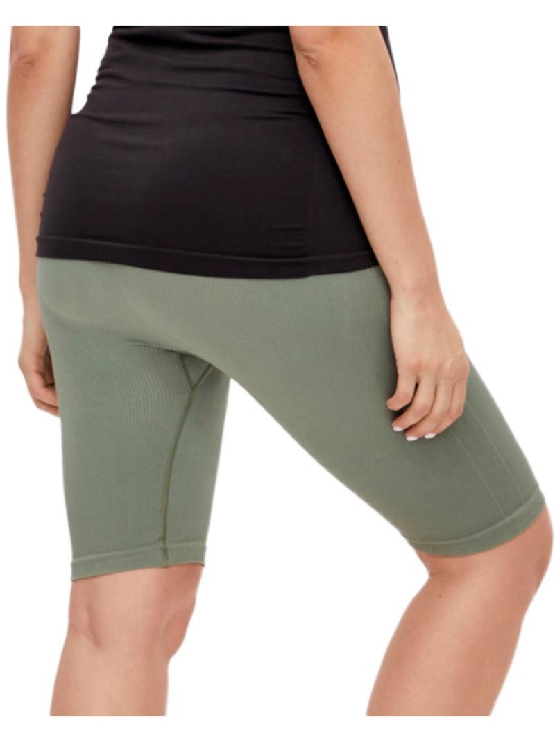 Calções de Gravidez Kaki para Mulher Mamalicious 20014591 Verde cáqui claro - Kiabi