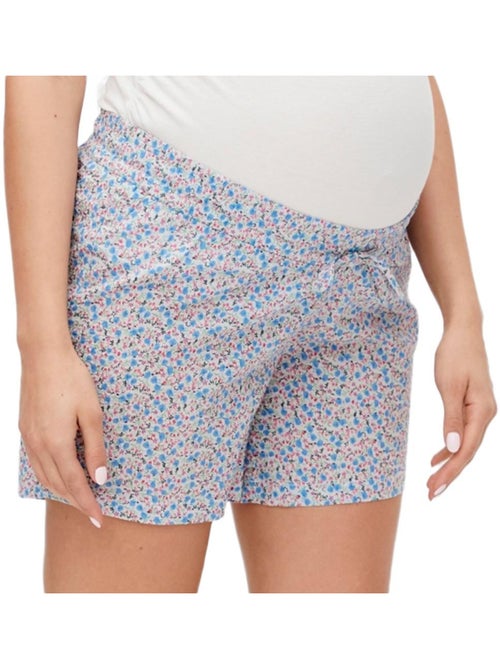 Calções de Gravidez Mamalicious Ginger para Mulher Branco/Azul - Kiabi Calções de Gravidez Mamalicious Ginger para Mulher Branco/Azul - Kiabi