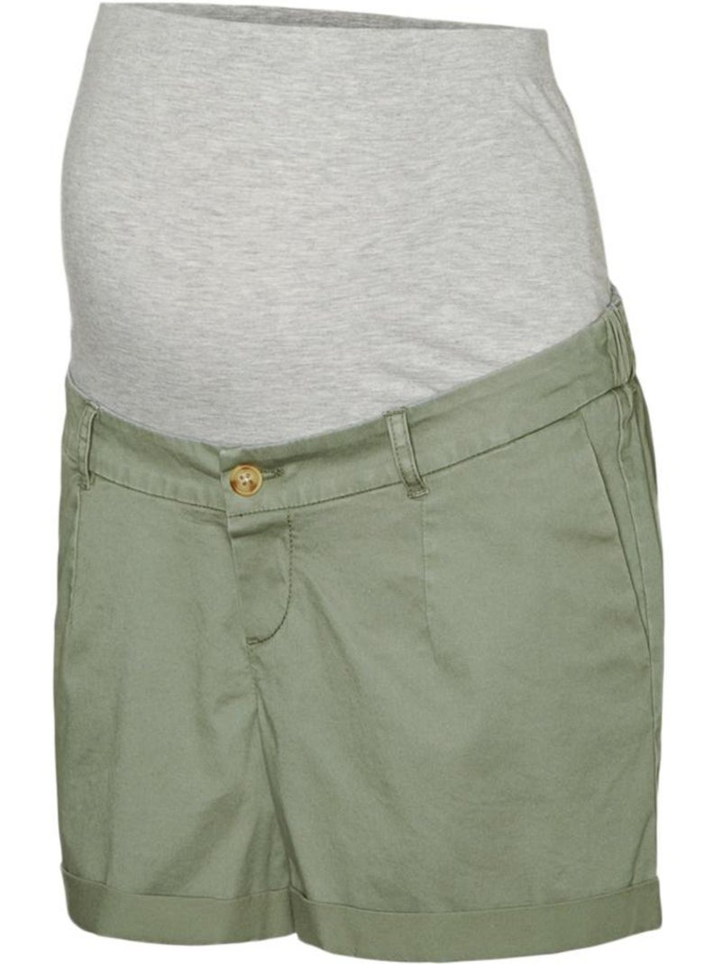 Calções de Gravidez Verdes para Mulher Vero Moda Maternity 20016767 Verde cáqui claro - Kiabi