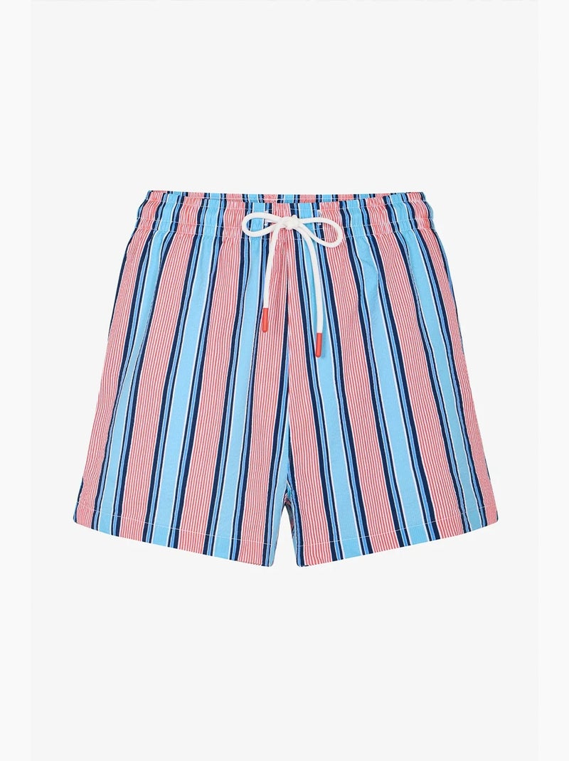 Calções de homem às riscas deep sea penti Azul Rosa Branco - Kiabi