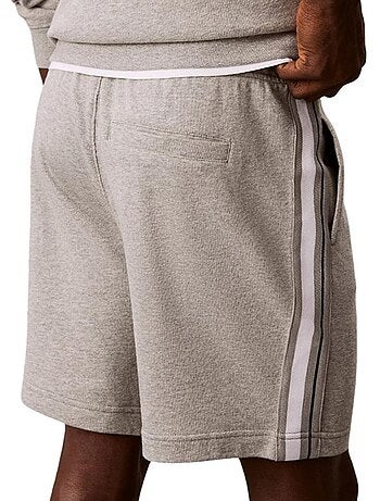 Calções de homem calvin klein jeans com logótipo em fita terry cinzento