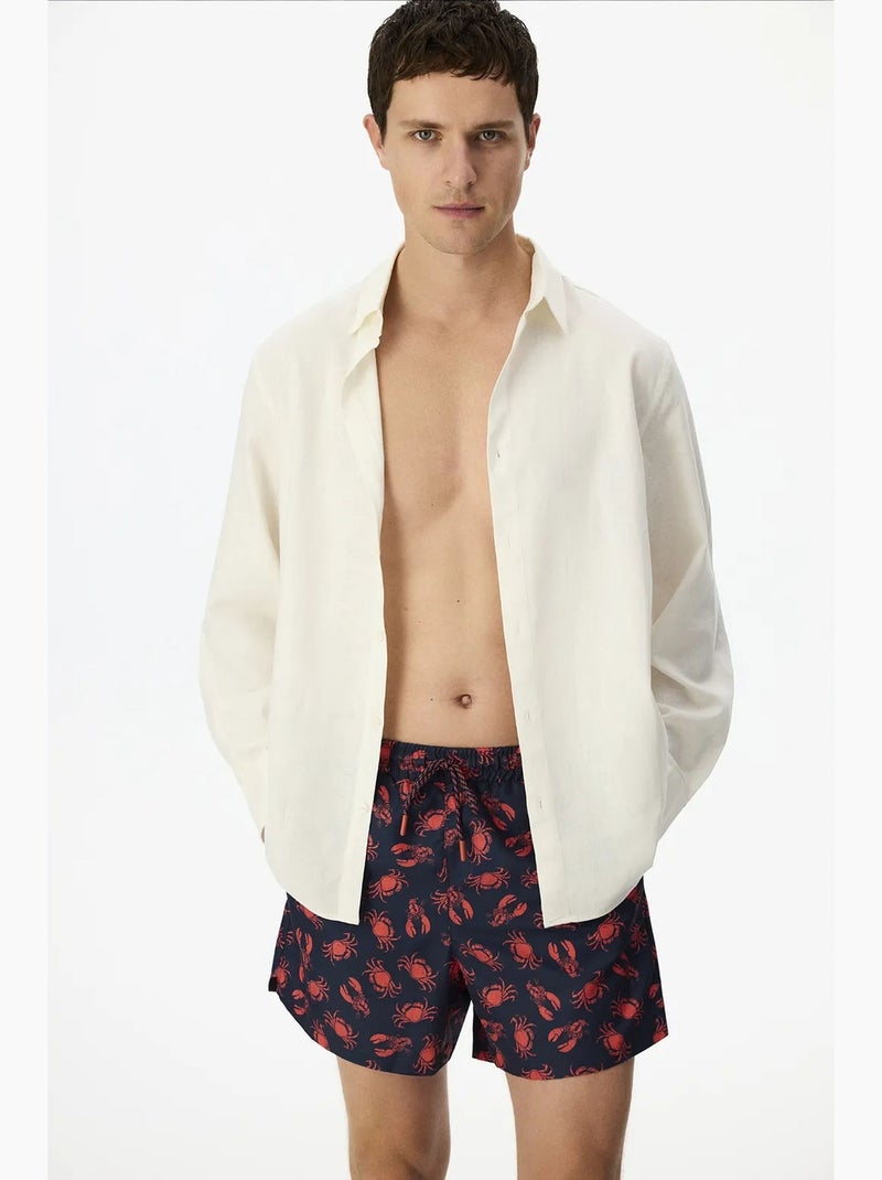 Calções de homem deep octopus penti Azul Vermelho - Kiabi