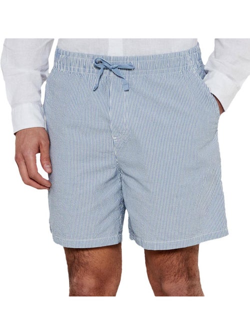 Calções de Homem Tommy Jeans Seersucker Azuis - Kiabi Calções de Homem Tommy Jeans Seersucker Azuis - Kiabi