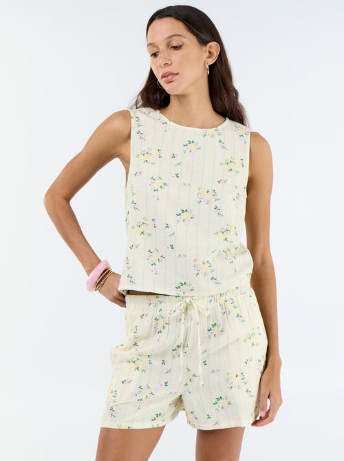 Calções de linho misto - Kiabi