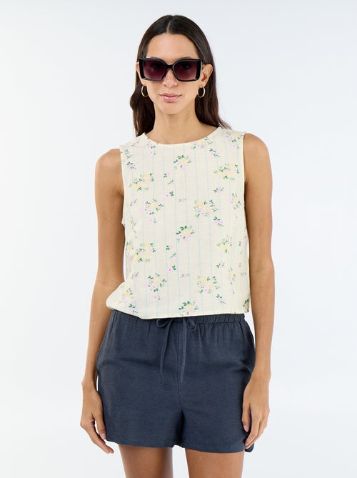 Calções de linho misto - Kiabi