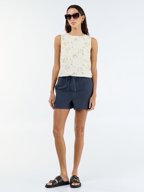 Calções de linho misto - Kiabi