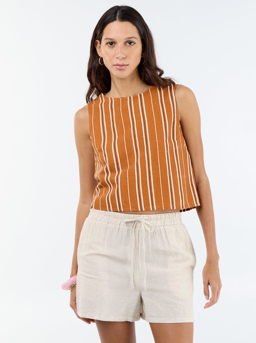 Calções de linho misto - Kiabi