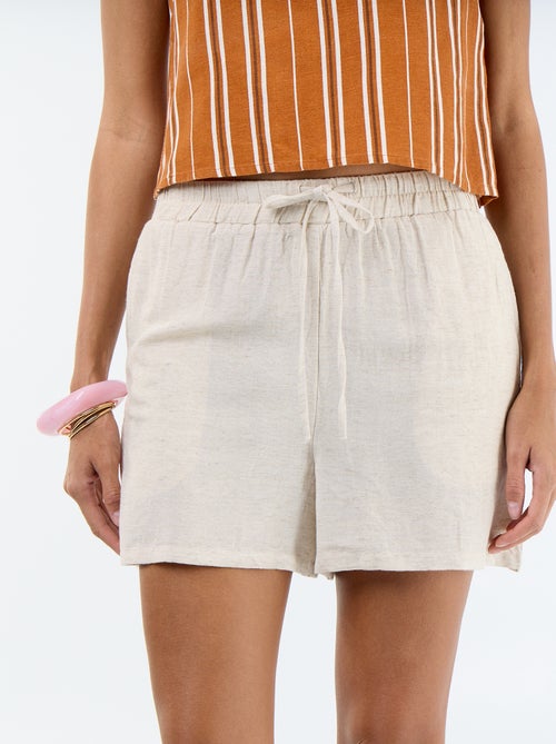 Calções de linho misto - Kiabi