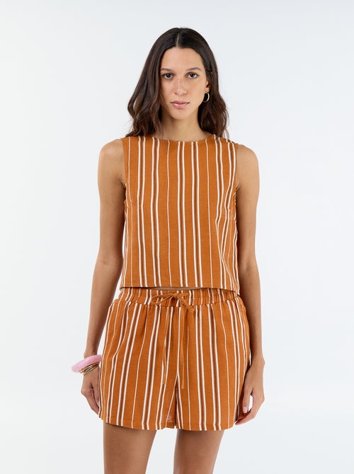 Calções de linho misto - Kiabi