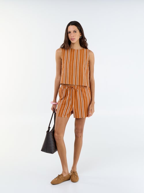 Calções de linho misto - Kiabi