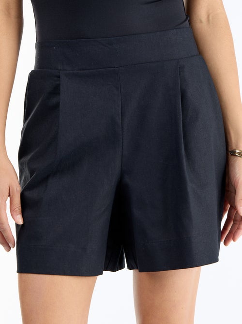 Calções de linho misto lisos - Kiabi