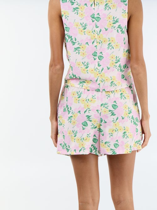 Calções de linho misto - Kiabi