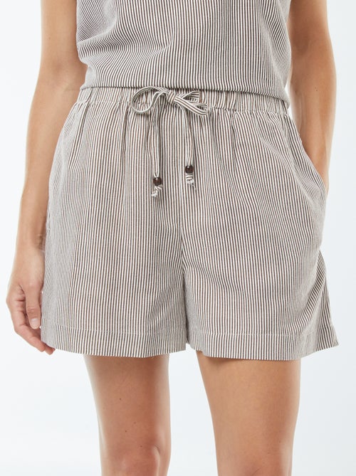 Calções de linho misturado - Kiabi