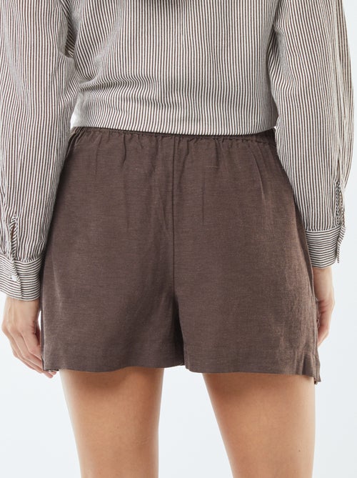 Calções de linho misturado - Kiabi