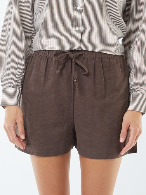 Calções de linho misturado - Kiabi