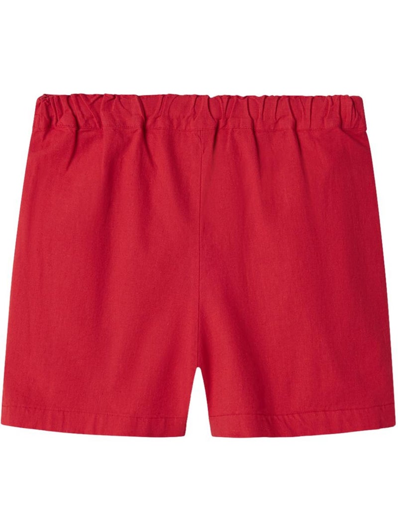 Calções de linho para menina name it alinnen Vermelho - Kiabi