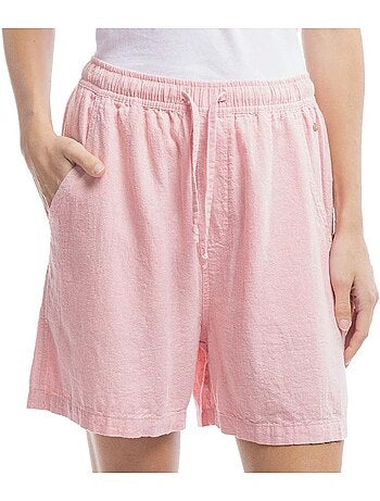 Calções de Linho Rosa para Mulher Teddy Smith Jett