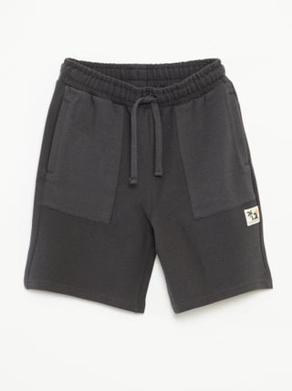 Calções de malha de fantasia com 2 bolsos