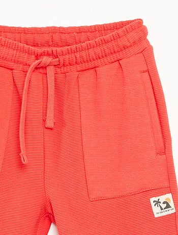 Calções de malha de fantasia com 2 bolsos